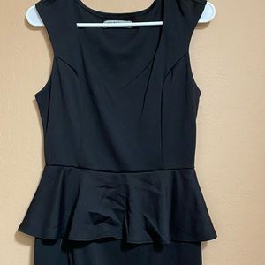 Black peplum dress